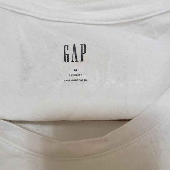 GAP Women's White M SS T-Shirt FEMME 54023 - Picture 5 of 6